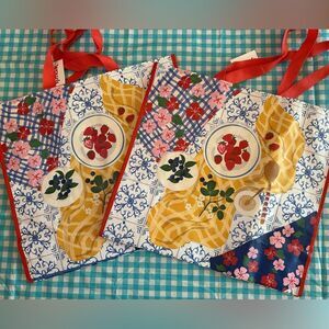 TJ Maxx Strawberry Waffle Print Reusable Tote Bags 2/$25 Cute Grocery 🍓